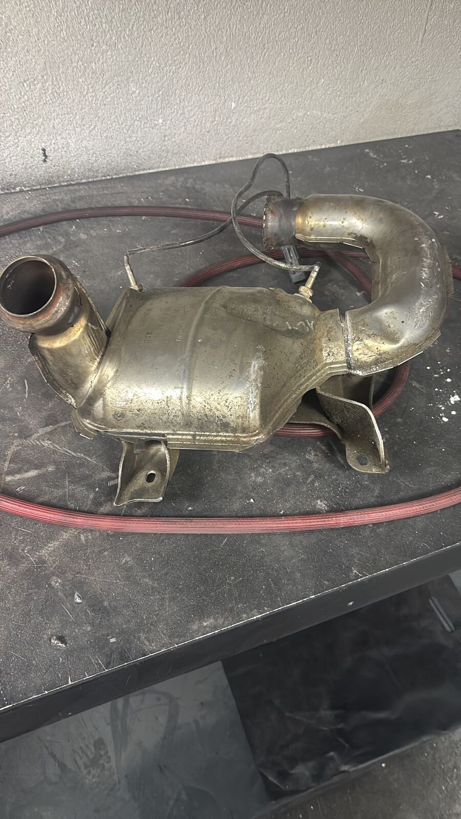 Temizlik öncesi katalizör ve DPF ünitesi